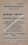 Book cover of Working Timetable of Conditional Trains - Section YJ - Chesterfield, Tinsley, Sheffield, Leeds, York; Wath, Healey Mills, Skipton; Hebden Bridge; Doncaster; Stainforth; Mansfield; Shirebrook; Barrow Hill - 12 May to 5 Oct 1980 by British Railways Eastern Region